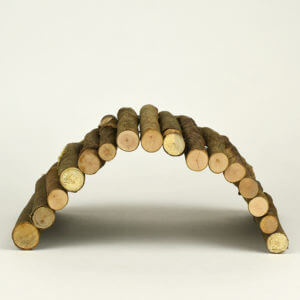 Pont en bois pour lapin et rongeur