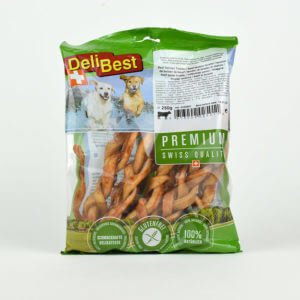 Twist tendon boeuf pour chien Delibest
