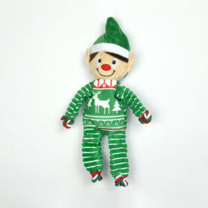 Peluche Kong Floppy Knots Elfe spécial Noël